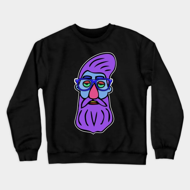 Hipster Head #6 Crewneck Sweatshirt by headrubble